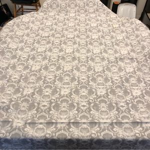 Gray Patterned Tablecloth 60”x86”